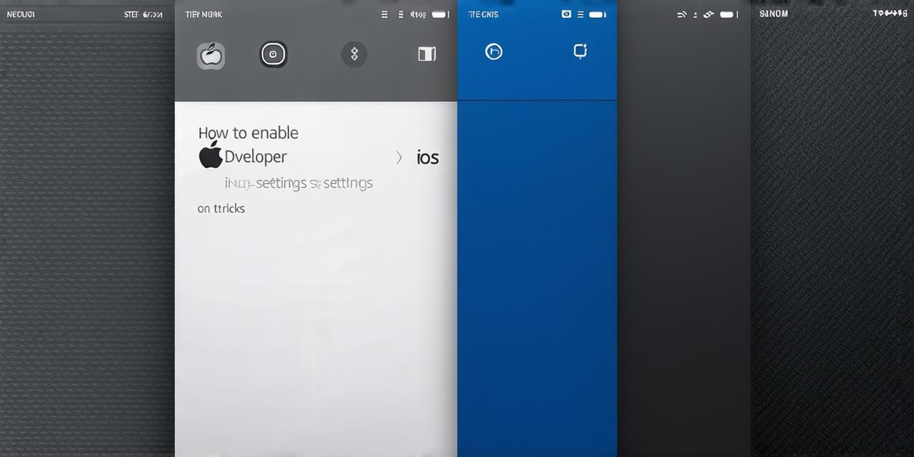 How to enable developer settings on iOS